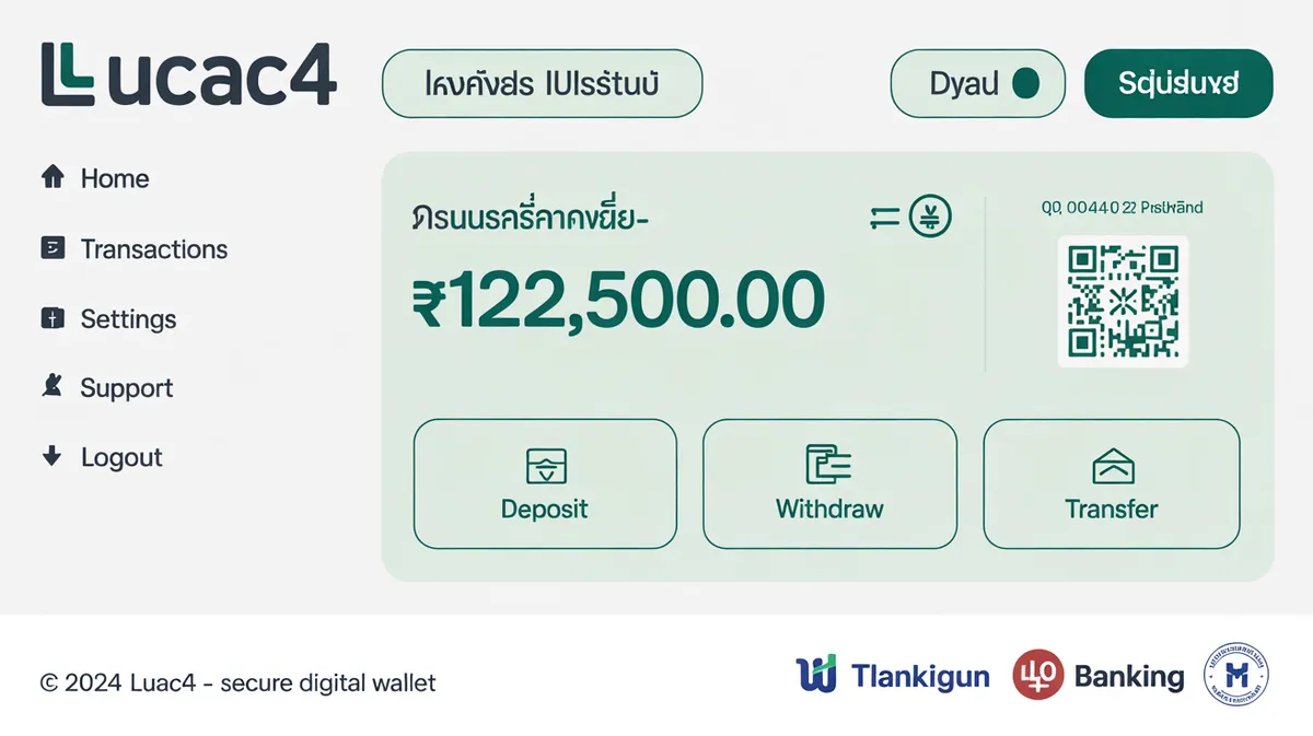 ระบบ wallet LUCAC4 แสดงฟีเจอร์ฝาก-ถอนอัตโนมัติ
